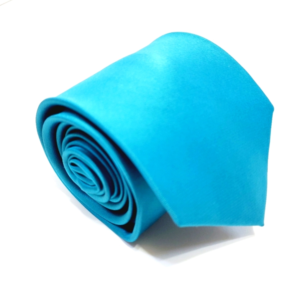 Joseph & Feiss Necktie Solid Blue Pattern Men's N… - image 1